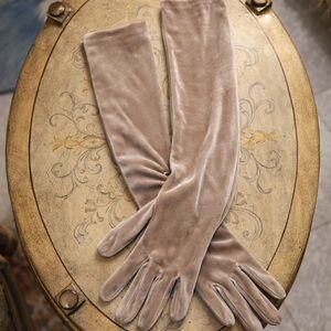 Elegant Long Velvet Gloves